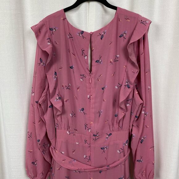 City Chic Pink Blushing Petal Christina Mini Dress Sz.XXL/24 NWT - Picture 11 of 16
